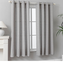 NICETOWN Total Shade Curtains and Draperies, Heavy-Duty Full Light Shading Drapes with Black Liner Backing for Villa/Hall/Dorm Window（Silver Grey, Package of 3 Panels, 62 inches Wide x 95 inches Long