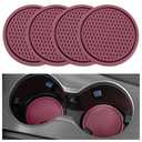 SINGARO Car Cup Coaster, 4PCS Universal Non-Slip Cup Holders Embedded in Ornaments Coaster, Car Interior Accessories, Purple Glow