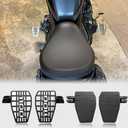 WOOGA Motorcycle Rider CNC Enlarge Footrests Foot Rest Pegs Wide Pedals fit for Ho&n&da Rebel CMX 1100 CMX1100/DCT Accessories 2021 2022 2023 2024 2025 (Black)