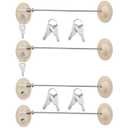 Hotop 4 Pack Cabinet Locks with Keys Mini Fridge Refrigerator Locks for Kids Toddlers Self Adhesive Child and Baby Proofing Safety for Deep Freezer Drawers Doors Latch (Light Brown)