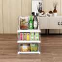 Vaela 4 Pack Stackable Closet Organizers and Storage Shelves,Transparent Multifunctional &Foldable Sweater Storage for Closet, Bathroom, Kitchen, Cupboard, Laundry Room, and Office