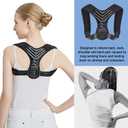 Posture Corrector, Back Brace for Women and Men, Adjustable Back Support, Shoulder Straightener for Improving Hunchback, Providing Pain Relief from Neck, Shoulder, and Upper Back-Black