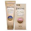 Jergens Natural Gradual Glow Bundle Pack: Daily Moisturizer +Firming 7.5fl oz and SPF20 Face Moisturizer 2fl oz, Medium to Tan