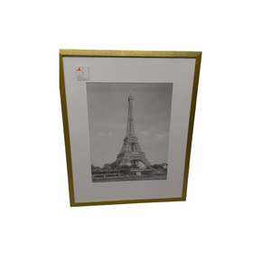 upsimples 17×21 Picture Frame, Display Pictures 11×14 with Mat or 11x14 Without Mat, Wall Hanging Photo Frame, Gold, 1 Pack
