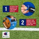 Champion Blitz Football, All-Weather Football, Enhanced Grip, Durable Rubber Cover and Molded Laces, for Outdoor Sports & Training, Includes 6 Ball Pump
