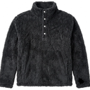 BLENCOT Womens Casual Fall Warm Button Down Collar Sherpa Pullover Sweatshirts Jacket Pockets Fuzzy Fleece Plaid Cable Textured Fluffy Sweatshirt Tops Black L