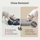 Sytopia Indestructible Dog Bed, 42" XL Chew Proof Dog Bed for Extra Large Dogs (90 lbs), Durable Waterproof Pet Bed, Chew Resistant Dog Crate Pad, Washable Cover, Indoor & Outdoor Use, Light Gray