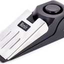 Door Stop Alarm, Door Stopper with 120DB Security Alarm, Floor Wedge Doorstop for Travel Apartment Home House (Black)