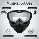 Motorcycle Face Mask Full Face,Dirt Bike Goggles Motocross, ATV, Offroad, Riding Racing Goggles for Men & Women
