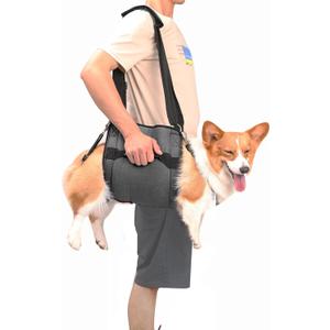 COODEO Dog Carry Sling, Emergency Backpack Pet Legs Support & Rehabilitation Dog Lift Harness for Nail Trimming, Dog Carrier for Senior Dogs Joint Injuries, Arthritis, Up and Down Stairs(L, Black)