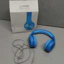 LilGadgets Connect+ Pro Wired Kids Headphones for School with Microphone, Volume Limiting Over-Ear Headset with Cord, SharePort Technology & SoftTouch Padding, Blue (Plain)