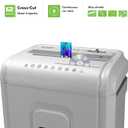 Aurora AU1262XA Anti-Jam 12-Sheet Crosscut Paper and CD/Credit Card Shredder, White/Gray