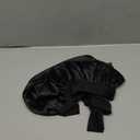 YANIBEST Adjustable Silk Bonnet for Sleeping Women Double Layer Satin Bonnet Reduce Friction Prevent Frizz Curly Hair (Large, Black)