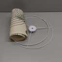 Fabric Linen Lamp Shade, Boho Lampshade with Tropical Plant and Line Pattern, 13x10inch Lamp Shades for Floor Lamps fit with Spider/Uno, Drum Lampshades for Table Lamp/Pendant (Easy Assemble) (13IN-1 Pack)