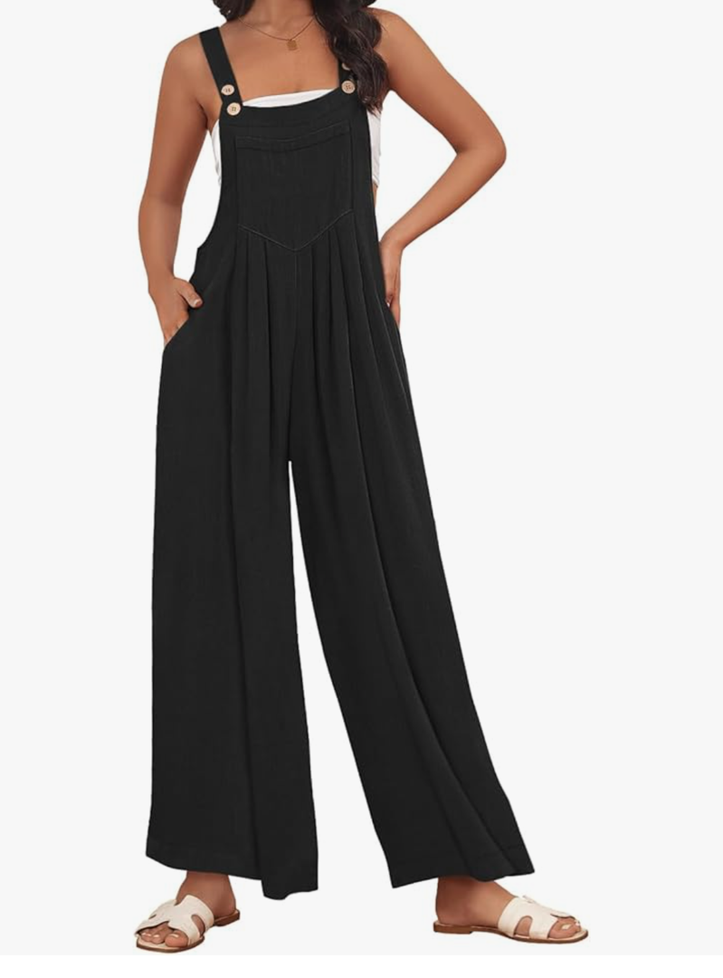 AUTOMET Womens Beach Vacation Outfits Jumpsuits Overalls Wide Leg Casual Summer Spring Outfits Rompers Trendy Jumpers XL