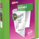 Avery Durable View 3 Ring Binder, 1" Slant Rings, 250-Sheet Capacity, 1.4 Inch Wide Spine, Great for Home, School Supplies, Office, or Organization Needs, 1 Green Binder (17832)