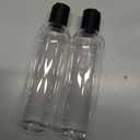 ZLEVEAYN 2 Pack 8 oz Plastic Squeeze Bottles with Black Disc Caps Refillable Clear Empty Containers Travel Bottles for Toiletries Conditioner Shampoo Lotions Gels