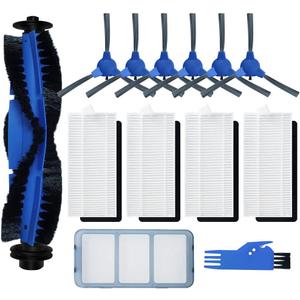 Replacement Parts for eufy robovac 11S, 12, 15T, 15C, 25C, 30, 30C, 35C Slim Carpet Robotic Vacuum Cleaner Hepa Filter Pre-filter Roller Brush Spin Side Brushes Attachment (with Pre-Filter)