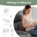 HIGOGOGO Lumbar Support Pillow for Recliner Chair/Accent Chair/Couch/Office Chair, Tufted Corduroy Back Support Cushion for Elderly, Recliner Cushions for Back Rest, Pain Relief, Reading, Brown