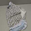 Ruffle Bolster Pillow Cover 8" x 20" Blue Block Print