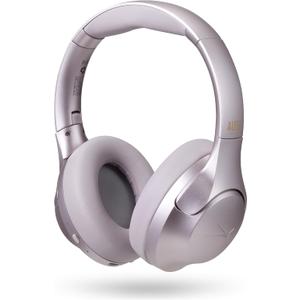 Altec Lansing ComfortQ 2.0 Over Ear Bluetooth Headphones, Wireless Noise Cancelling Headphones with 50-Hour Battery, Foldable Design, Voice Assistant, Quick Charge, Bluetooth 5.3, Champagne Metallic