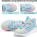 RUNSIDE Girls Tennis Shoes Lightweight Sports Kids Sneakers Lace-up for Running/Walking, 11 Little Kid, Gradient Blue