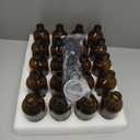 8oz Amber Glass Bottles, 20 Pack Glass Storage Bottles with Black Lids (Brown, 20 Labels, with Funnels, Droppers and Brush)