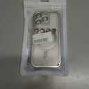 Misscase for iPhone 16 Pro Case with Privacy Screen Protectors,[Camera Lens Protector] Clear Magnetic Luxury Plating Case Compatible with MagSafe Elegant Anti-Scratch Case Cover Silver