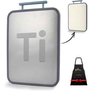 2 x Titanium 2in1 Cutting Boards for Kitchen, Large Double Sided Food-Grade Composite Titanium and Wheat Straw PP Dishwasher Safe Chopping Board for Meat, Fruit, Vegetable (15" X 11")