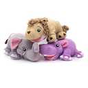SoapSox Safari 3 Pack  Children's Washcloth Bath Toy