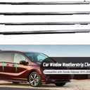 72450-TA6-A01 Window Weatherstrips Compatible with Honda Odyssey 2015-2020 | Weatherstrip Window Molding Trim Seal Replace 72410-TA6-A01 72950-TA6-A01 72910-TA6-A01, Chrome, Pack of 4