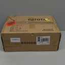 TUTOTAK Narrow Bookshelf, 8-Tier Bookcase, Spine Book Shelf for Small Space, Corner Standing Shelf for Living Room, Office, Study, Entryway, Rustic Brown BS06BB008