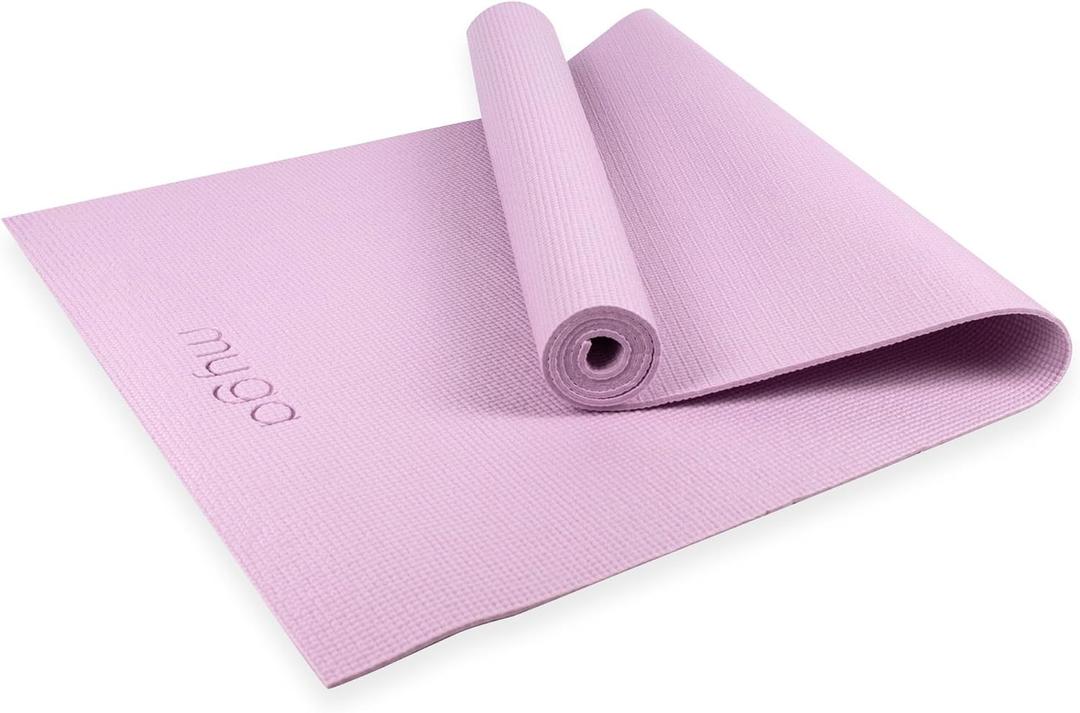 Myga Entry Level Yoga Mat,Eco-Friendly Mat for Yoga, Pilates, Stretching and Fitness,Non-Slip and Lightweight, for Travel,Home,Gym and Studio, 68.1" x 24" (Lilac)