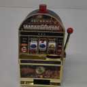 777 Jackpot Toy Slot Machine for Adults  Replica Mini Casino Toy Piggy Bank Replica with Flashing Lights and Jackpot Alert Sounds, Real Fun and Entertaining Game for All at Home, Gold