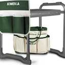 Aimerla Foldable Garden Kneeler Seat Heavy Duty [Upgraded Widened Thick Kneeling Pad] Gardening Stool with Large Tool Bags with Pockets - Portable Garden Bench Gardening Gifts for Parents