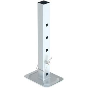 TOWKING 8000 lbs Square Drop Leg with Pin, Silver
