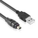 USB 2.0 Male to IEEE 1394 4Pin Male Adapter Convertor Cable Cord Firewire to USB for DCR-TRV75E DV,6FT