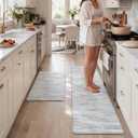 KIMODE Kitchen Mats Cushioned Anti Fatigue, Grey Farmhouse Kitchen Rugs