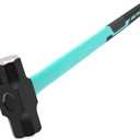Sledge and Club Hammer with Heavy Duty Construction, Ergonomic No-Slip H-Grip Handle, Fiberglass Core, High Strength Steel for Construction,Land Management, Yard Work (B-8LB)