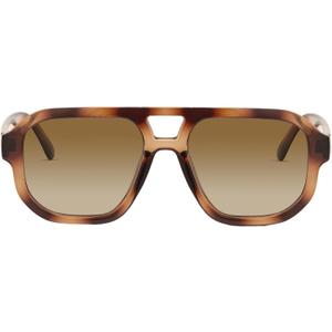 livho Trendy Polarized Square Aviator Sunglasses Women Men Square Eyewear Frame, Retro Sun Glasses for Women Men 2025 Shades (Brown Tortoise/Brown)