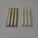 GenSwin Flameless Ivory Taper Candles Flickering with 10-Key Remote, Battery Operated Led Warm 3D Wick Light Window Candles Real Wax Pack of 6, Christmas Home Wedding Decor(0.78 X 9.64 Inch)