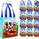 Mickey and Friends Party Favor Bags Set  24 Pack of 8" Mickey Mouse Goodie Bags for Kids Bulk Reusable Totes | Disney Birthday Party Supplies