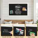 Rustic Wood Framed Chalkboard, 36" x 24" Wall-Mounted Blackboard for Kitchen, Restaurant Menu, Office & Home Dcor