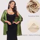 Shawls and Wraps for Evening Dresses Satin Shawl Wraps for Women Wedding Formal Shawl (Green)