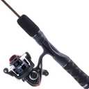 Ugly Stik GX2 Ice Spinning Reel and 32" Fishing Rod Combo, 1-Piece, Graphite and Fiberglass Rod with Clear Tip Design, New Model, Medium 