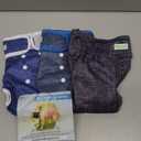 Wegreeco Washable Female Dog Diapers Highly Absorbent Reusable Diapers for Dog in Heat Period, 3 Pack (Blue Jeans), size M