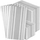 200 Pieces Disposable Paper Guest Towels Bulk, Paper Guest Napkins for Bathroom, Disposable Hand Towel for Dinner Holiday 2 Ply Grey Stripe Napkins