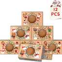 easykart labels 12 PCS Christmas Cookie Gift Baking Box 8.75" x 5.75" x 2.75" with Window Auto-Popup for Pastries, Cupcakes, Cookies, Brownies, Donuts Gift-Giving