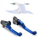 Dirt Bike Clutch Brake Levers,Foldable CNC Breakaway Levers for YZ125 YZ250 15-25/YZ250F 09-25/YZ426F YZ450F 09-25/WR450F 24-25-Blue