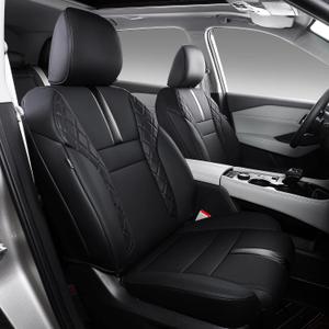 Xipoo Seat Cover Compatible with 2020-2023 Nissan Rogue Front and Back PU Leather Car Seat Cover Black Protector Hybrid Sport Replacement for 2020-2023 Nissan Rogue Accessories